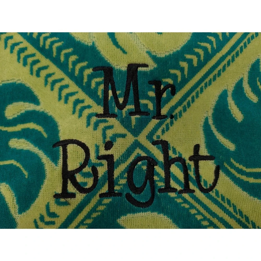Mr. Right Mrs. Always Right Beach Towels Set of 2 Wedding Anniversary